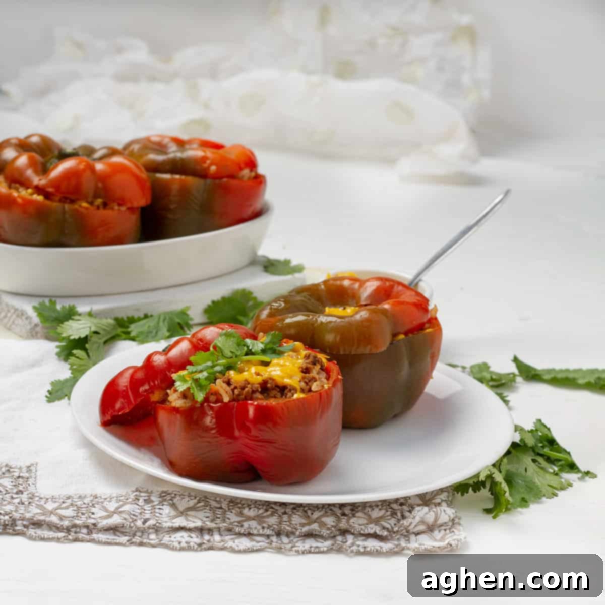 Instant Pot Stuffed Peppers Your Busy Weeknight Dream 8 Instant Pot Stuffed Pepper served in a plate