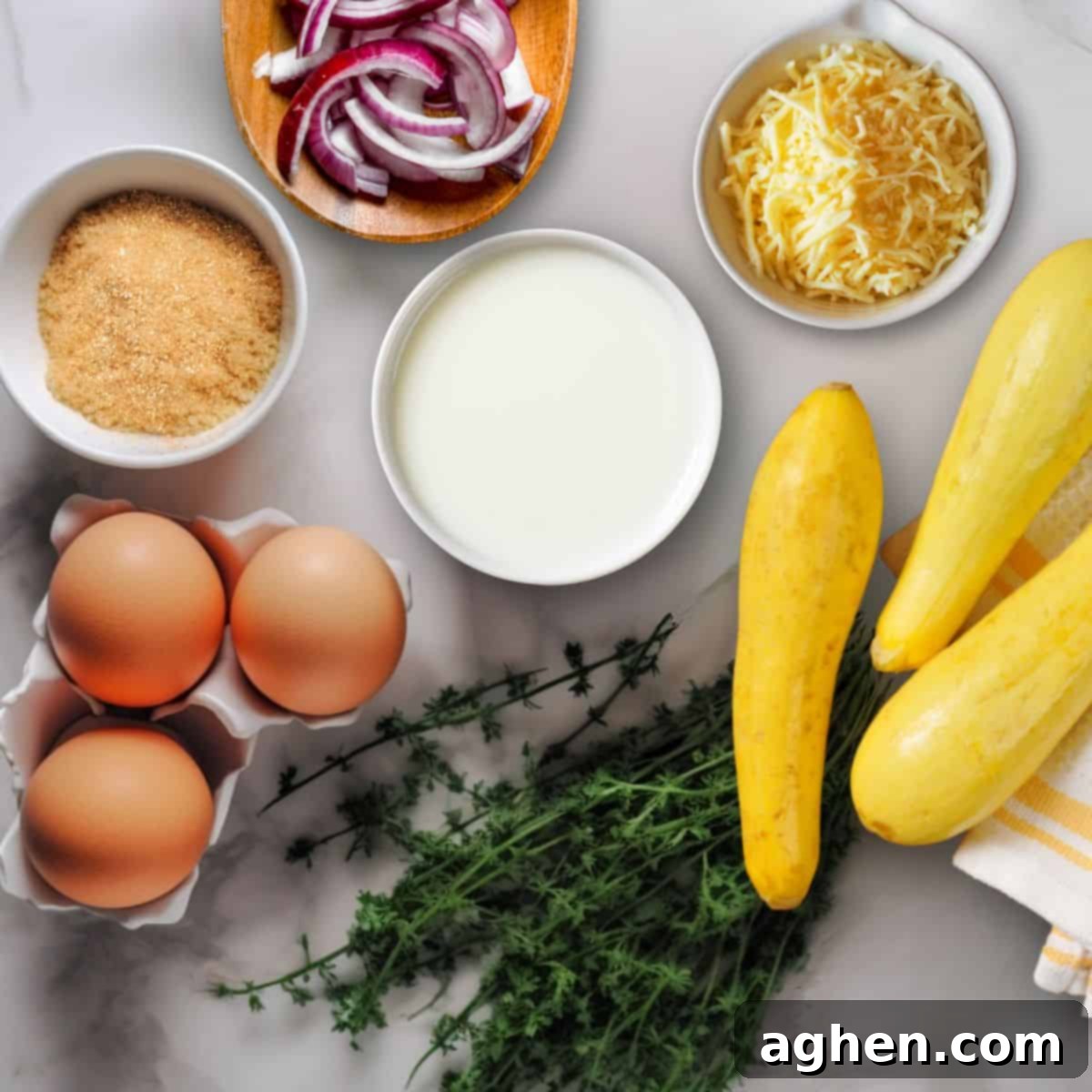 ingredients in squash casserole