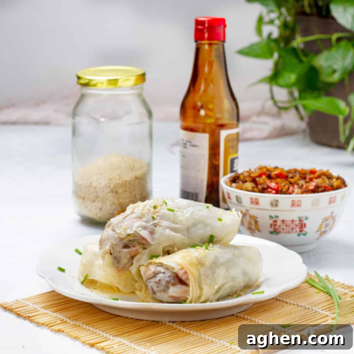 Foolproof Instant Pot Cabbage Rolls 2 Cabbage Rolls garnish with soy sauce