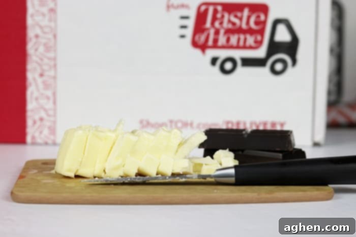 Epicurean cutting board from the Taste of Home Special Delivery box, used during the preparation of Mexican Crinkle Cookies.