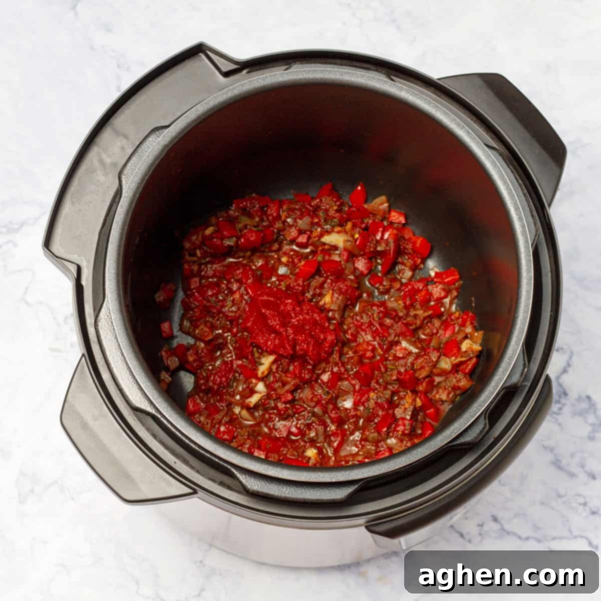 Easy Instant Pot Birria 6 Sauté Birria vegetables instant pot