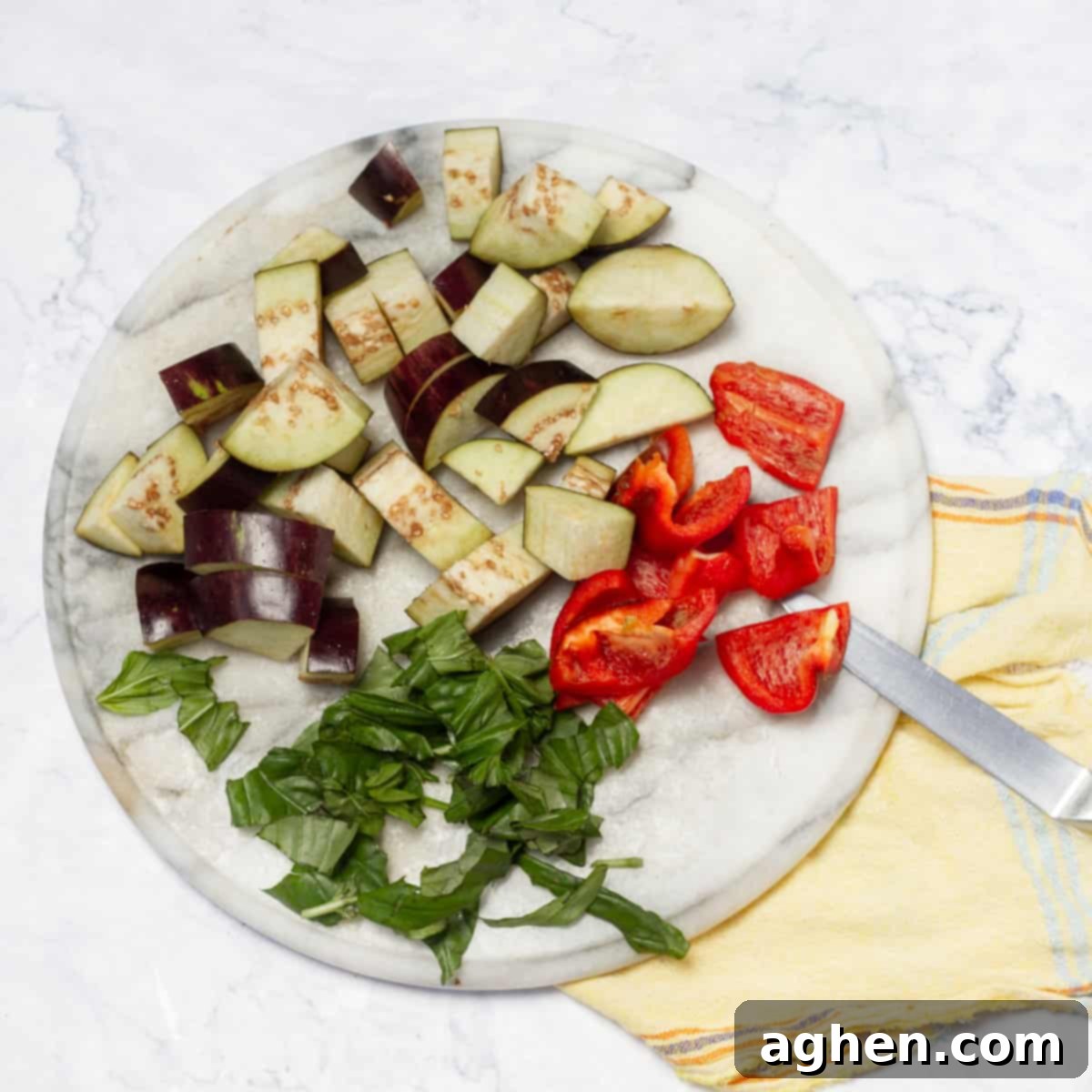 Thai Green Curry Chicken's chopped vegetables