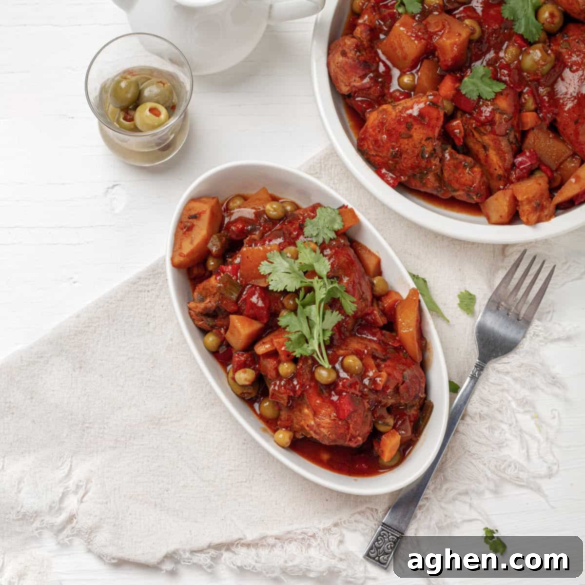 Instant Pot Chicken Stew platted