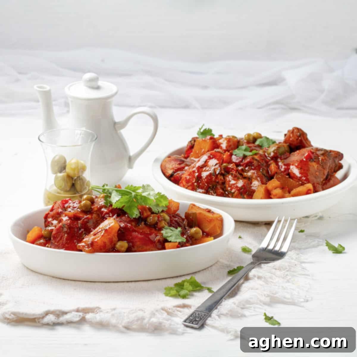 Instant Pot Chicken Stew platted