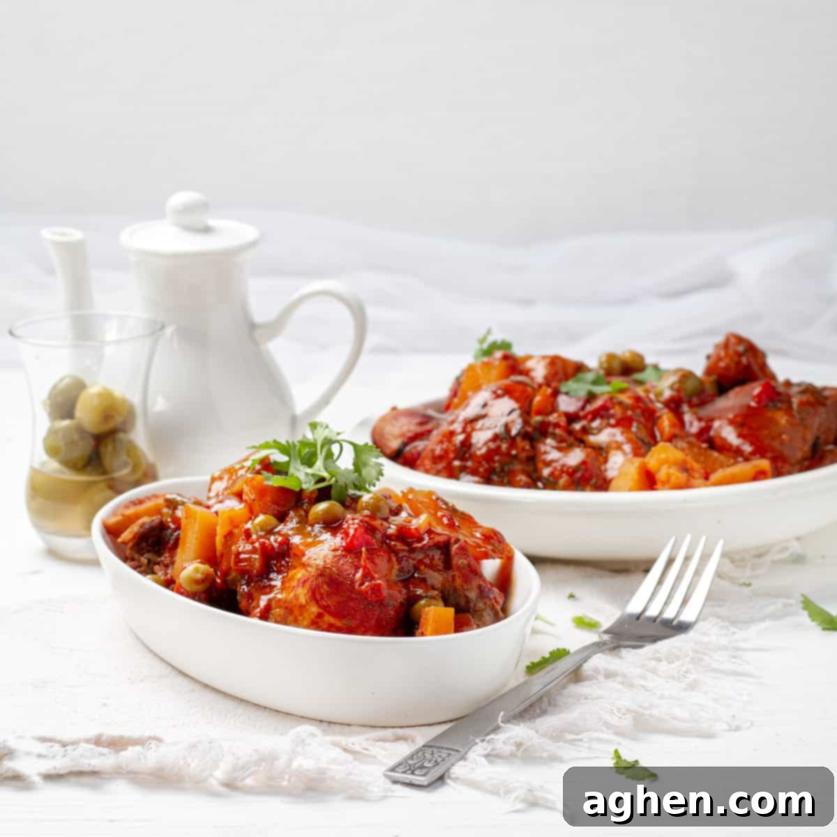 Instant Pot Chicken Stew platted