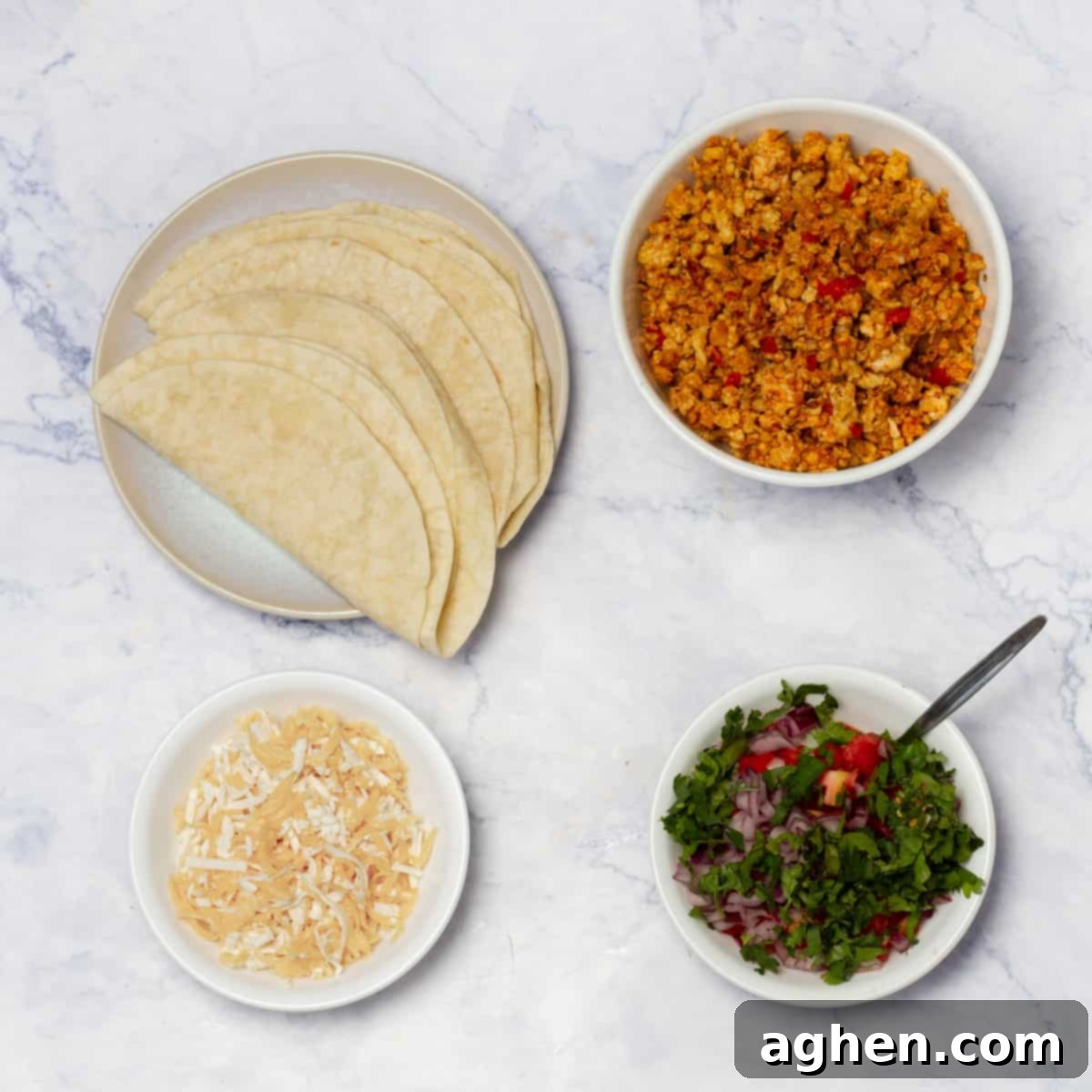 Fresh ingredients for Pico de Gallo