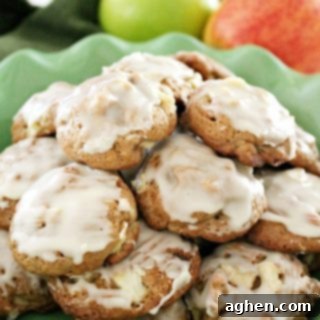 Soft Apple Cookies on Plate