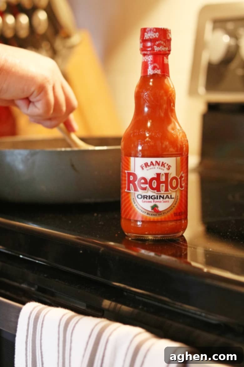 Frank's RedHot Sauce mixed in Ground Beef for nachos