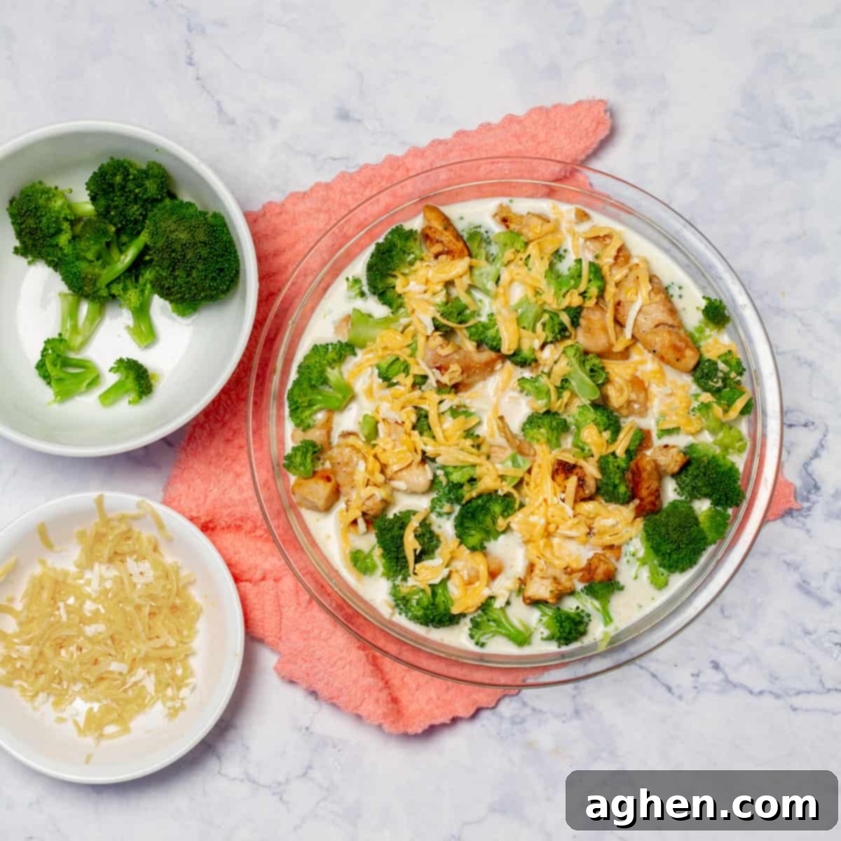 Skinny Chicken Divan Perfection 6 Chicken Divan casserole baking in a preheated oven until golden and bubbly.