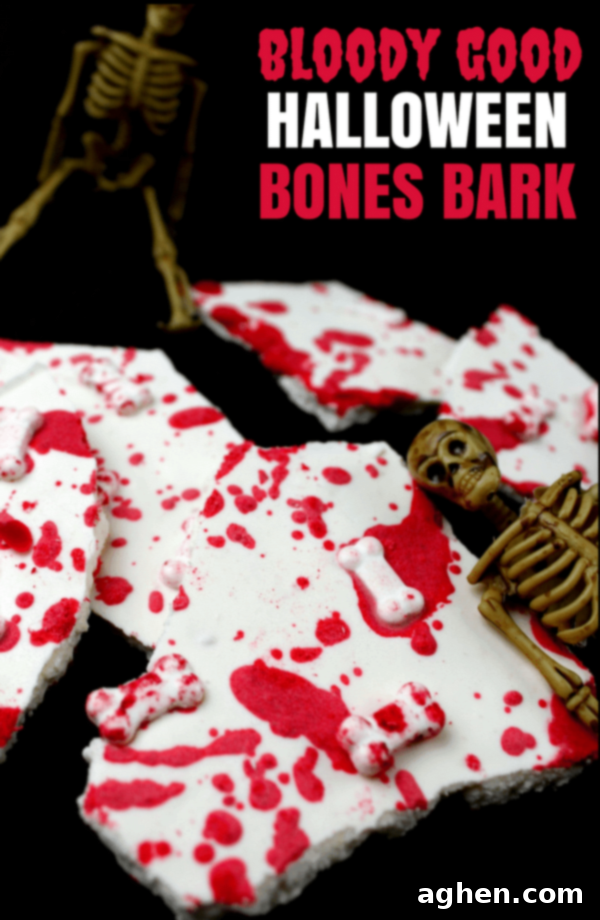 This bloody good Halloween Bones Bark recipe is simple to make and will be a hit at your Halloween party.
