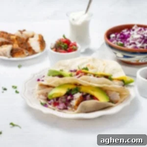 Blackened Tacos Fish served with salads
