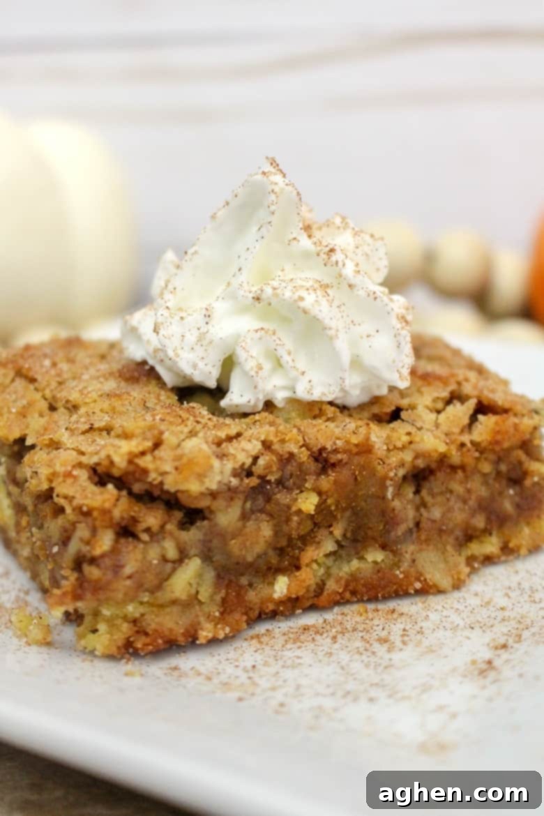 Pumpkin Crisp with Whipped Cream and Cinnamon