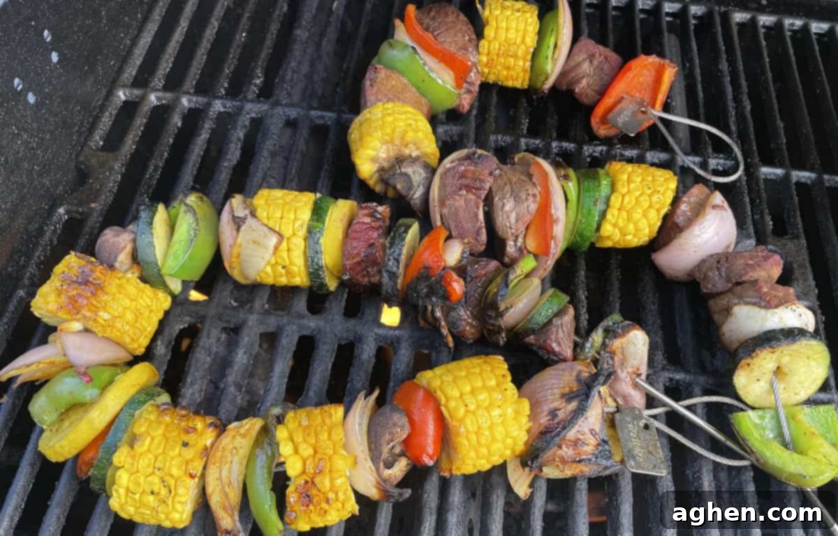 20 Sizzling Tips for Winter Grilling 2 kebabs (kebobs) on a grill