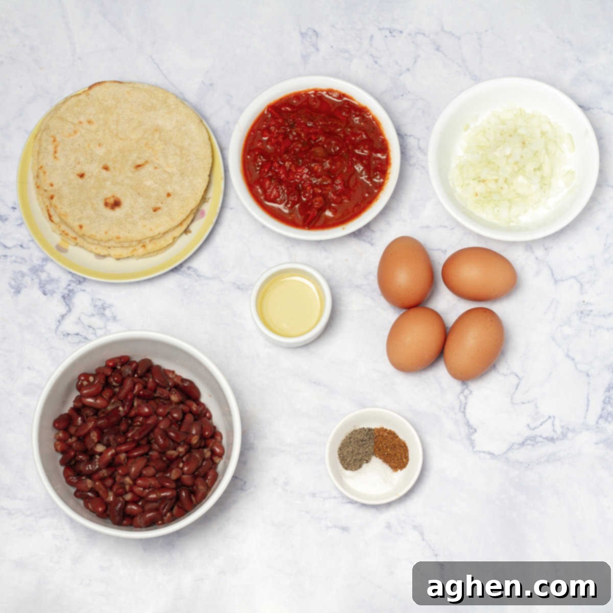 Weight Watchers Usulü Huevos Rancheros: Brunch Masasının Yeni Gözdesi 3 Huevos Rancheros Ingredients