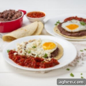 Weight Watchers Usulü Huevos Rancheros: Brunch Masasının Yeni Gözdesi 10 Huevos Rancheros platted with tortillas