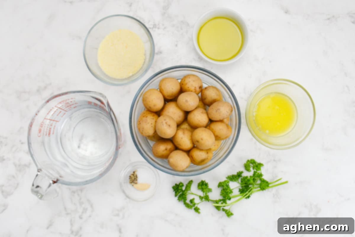 Crispy Blackstone Smashed Potatoes 3 blackstone smashed potatoes ingredients