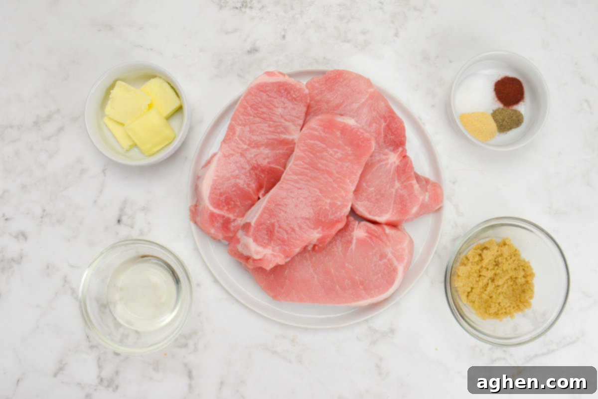 Blackstone'da Domuz Pirzolası 7 Kolay Adımda 3 ingredients needed for cooking pork chops on the blackstone