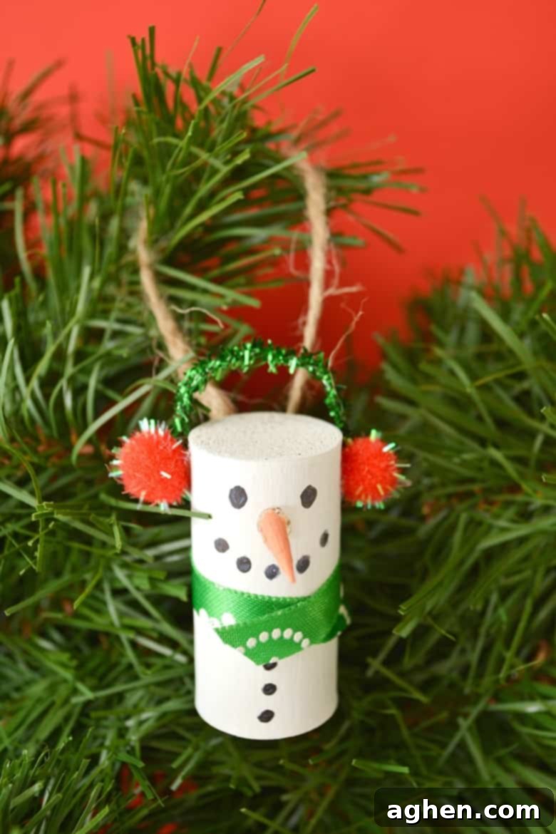 Upcycled Wine Cork Snowman Ornaments 4 A collection of finished wine cork snowman ornaments in various designs, showcasing creativity and the easy DIY process
