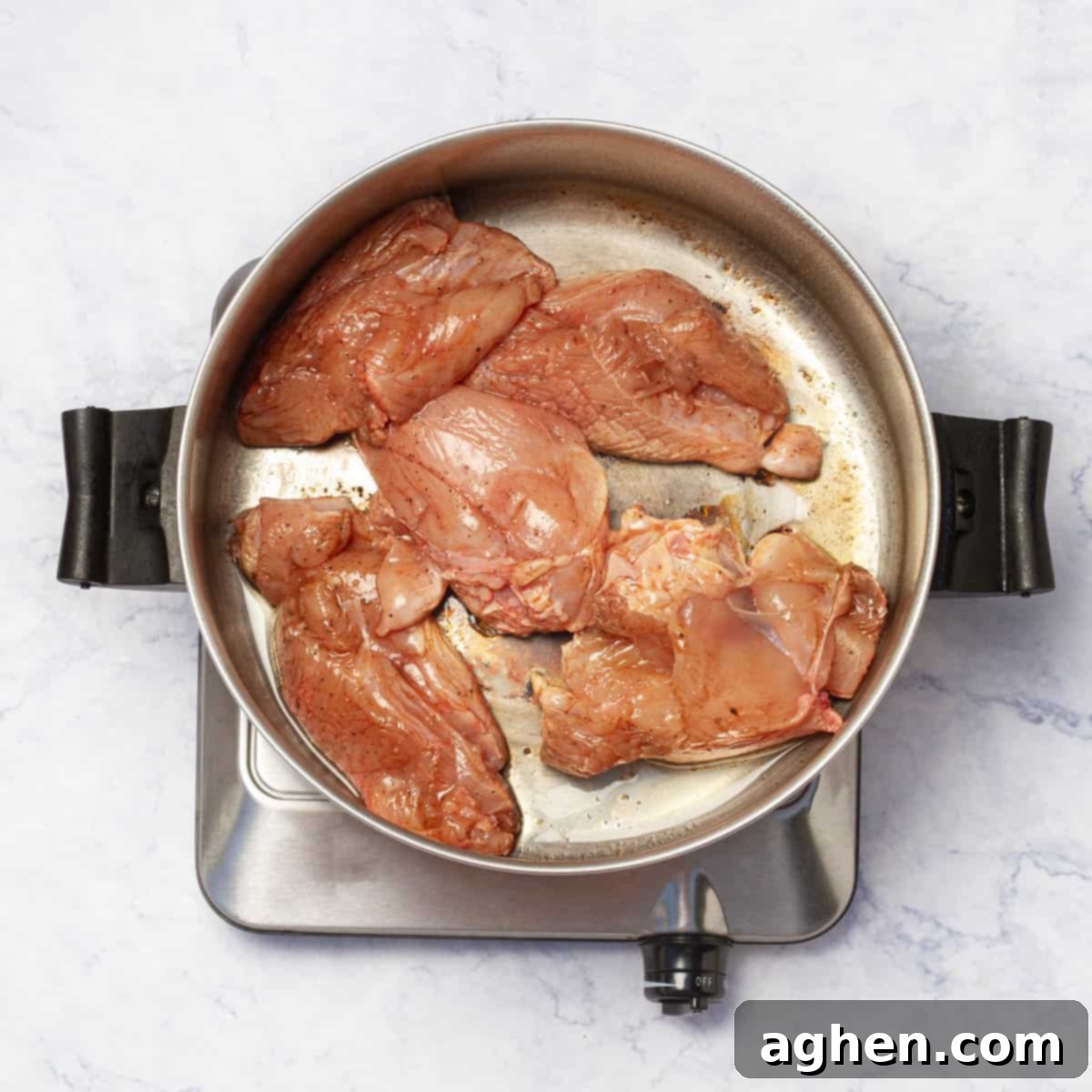 chicken breasts sear on each side until golden brown