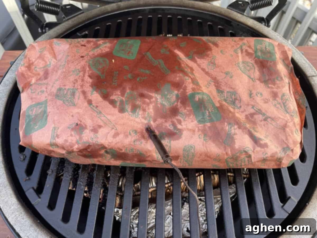 Aaron Franklin's Brisket: Can My Big Green Egg Handle It? 8 Brisket wrapped in butcher paper