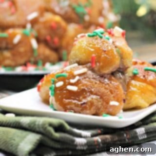 Christmas Morning Cinnamon Pulls 10 Made using refrigerated biscuit dough, stuffed with chocolate, and covered in holiday sprinkles, this easy Christmas Monkey Bread recipe is perfect for the holidays.
