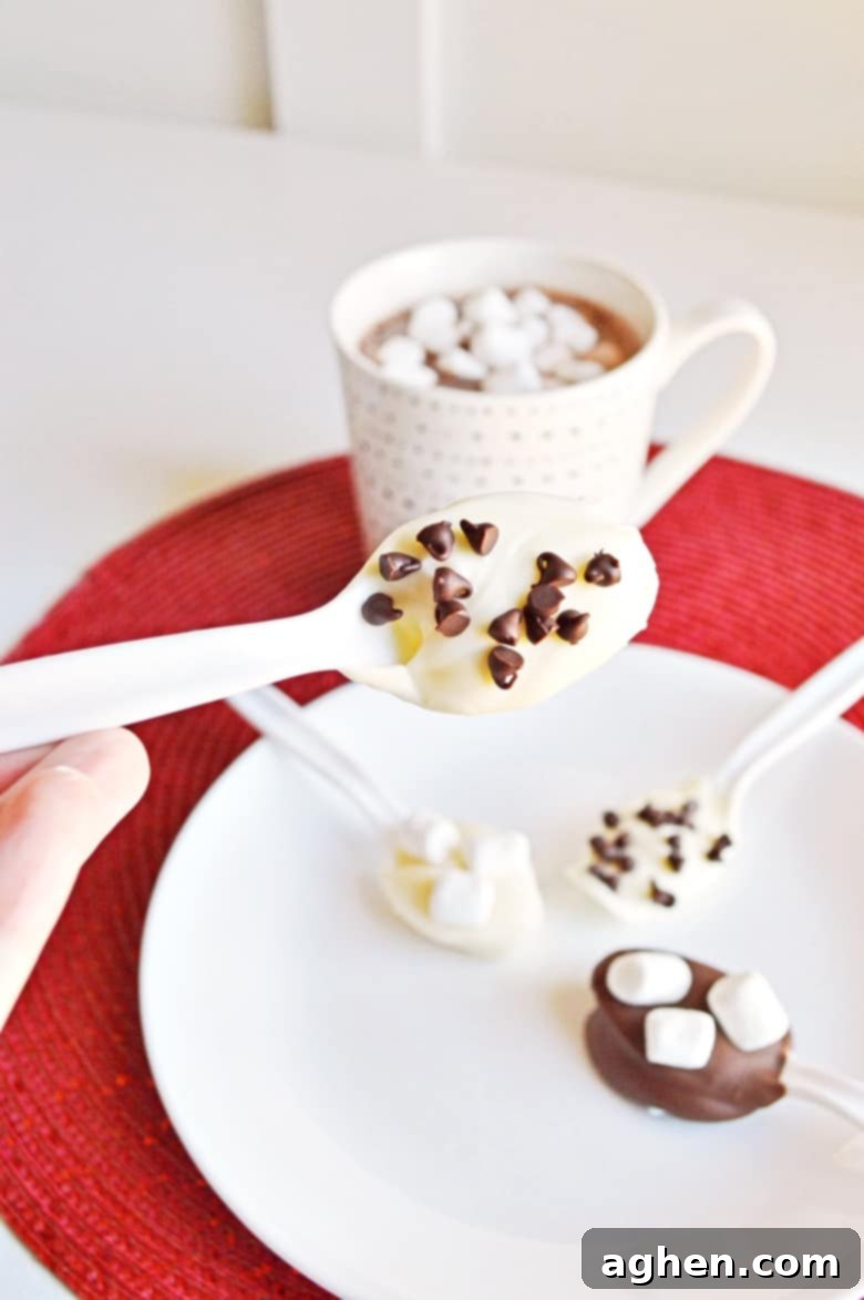 Easy-to-make chocolate spoons pair great with a cup of coffee or hot cocoa and make a great addition to any holiday party.
