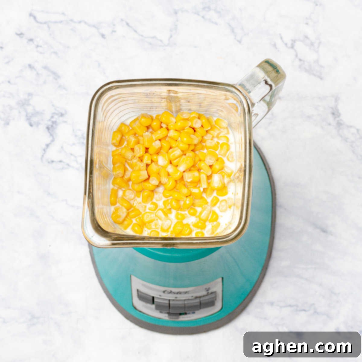 Damak Çatlatan Pratik Venezuela Cachapaları 4 corn kernels, skim milk, Stevia, salt, egg, and cornstarch added to mixer