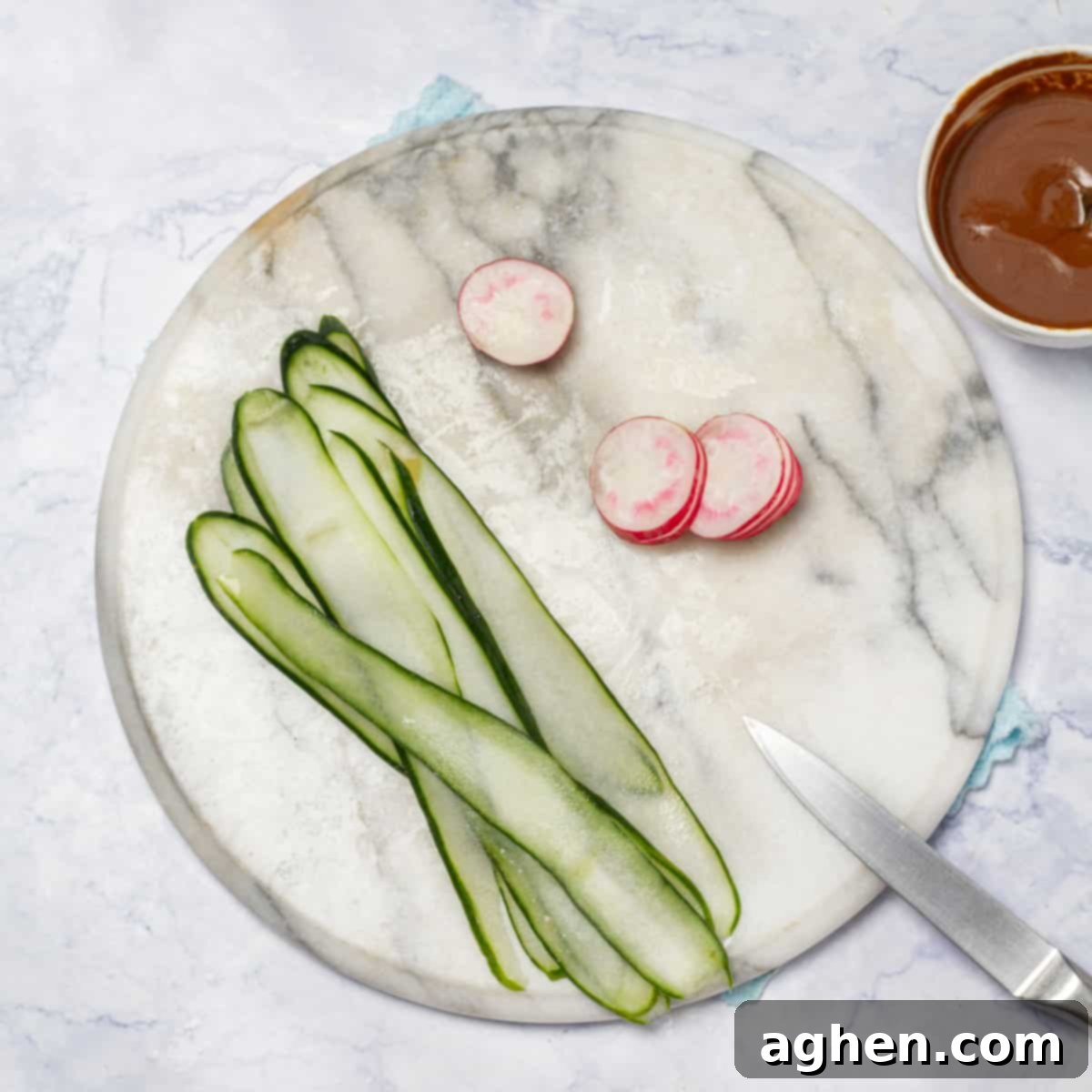 Preparing ingredients for Sushi Salad