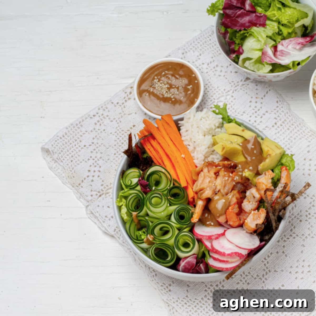 Sushi Salad ingredients ready in bowl