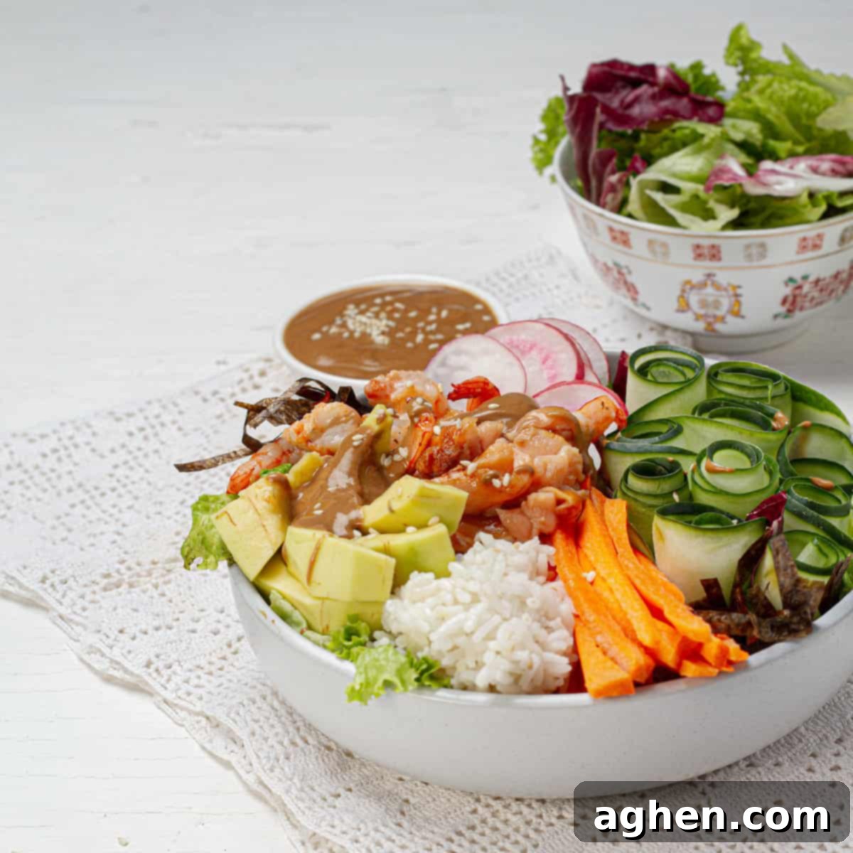 Sushi Salad served in plate