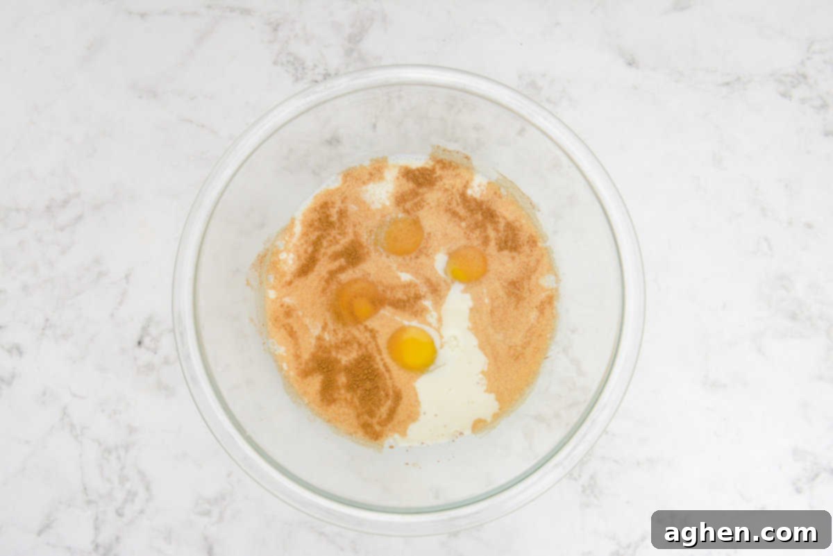 Unlock Legendary Blackstone French Toast with 7 Easy Steps 4 A large bowl with the unmixed ingredients is shown