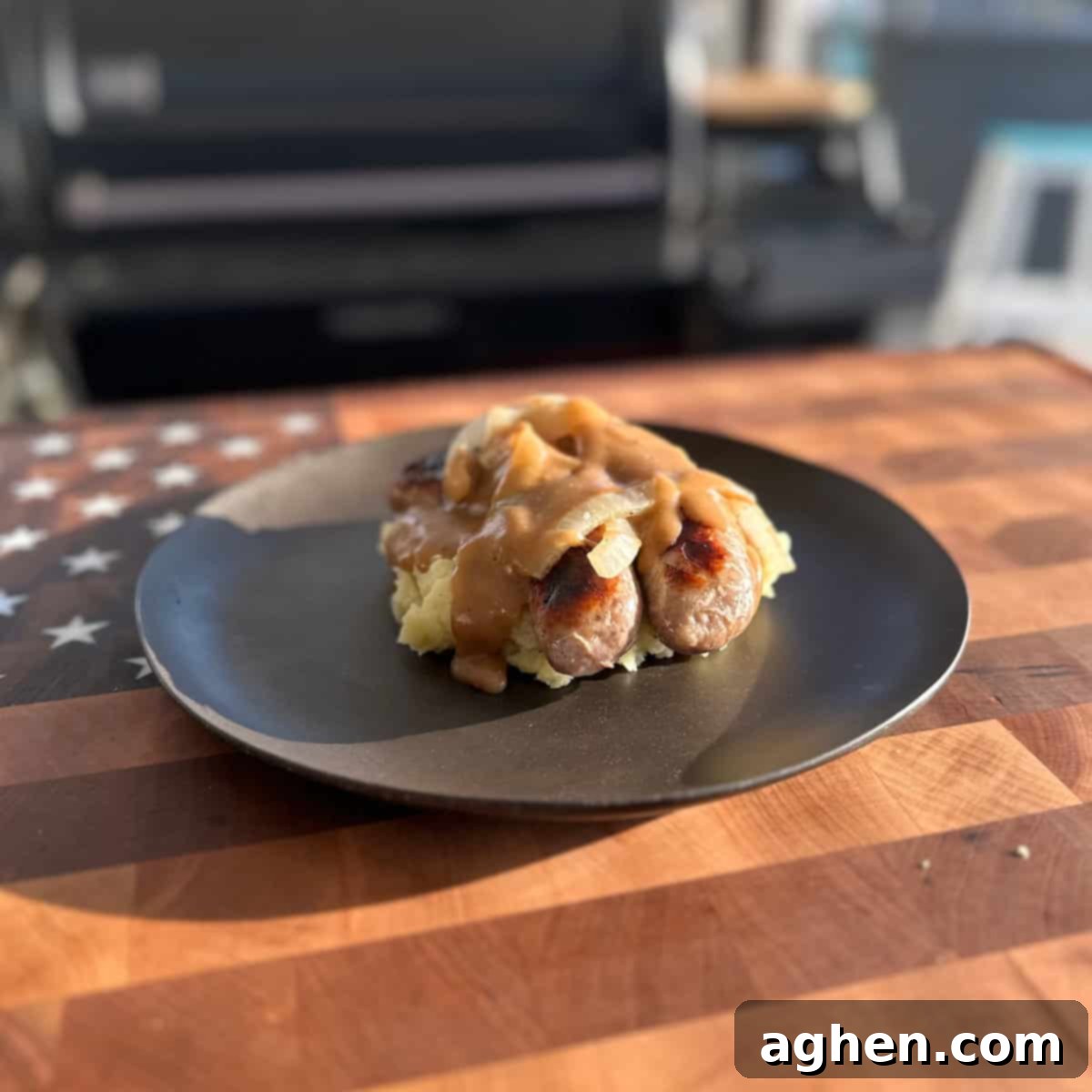 Classic Bangers and Mash with Guinness Gravy