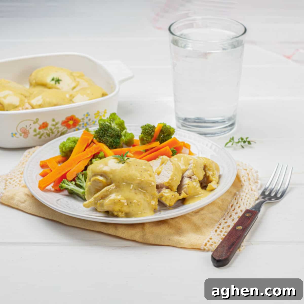 Instant Pot Honey Mustard Garlic Chicken: A Weight Watchers Game Changer 8 Instant Pot Honey Mustard Garlic Chicken platted