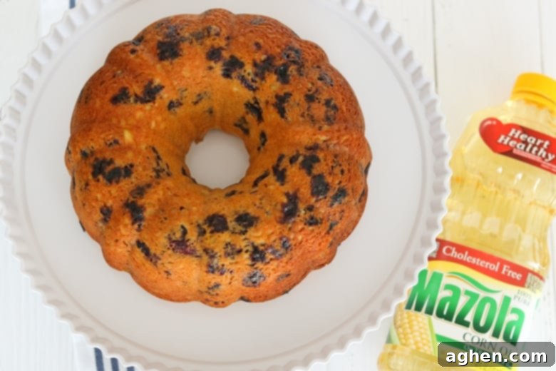 Lighter Blueberry Pound Cake
