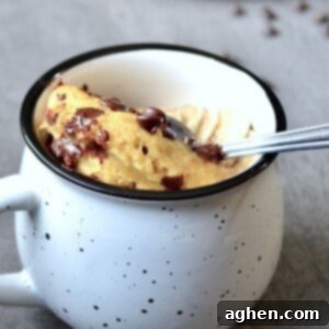 Easy Weight Watchers Banana Chocolate Chip Mug Cake 6 Mug cake with chocolate chips