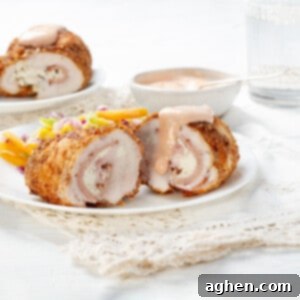 Weight Watchers Chicken Cordon Bleu Reimagined 9 Chicken Cordon Bleu served with sauce