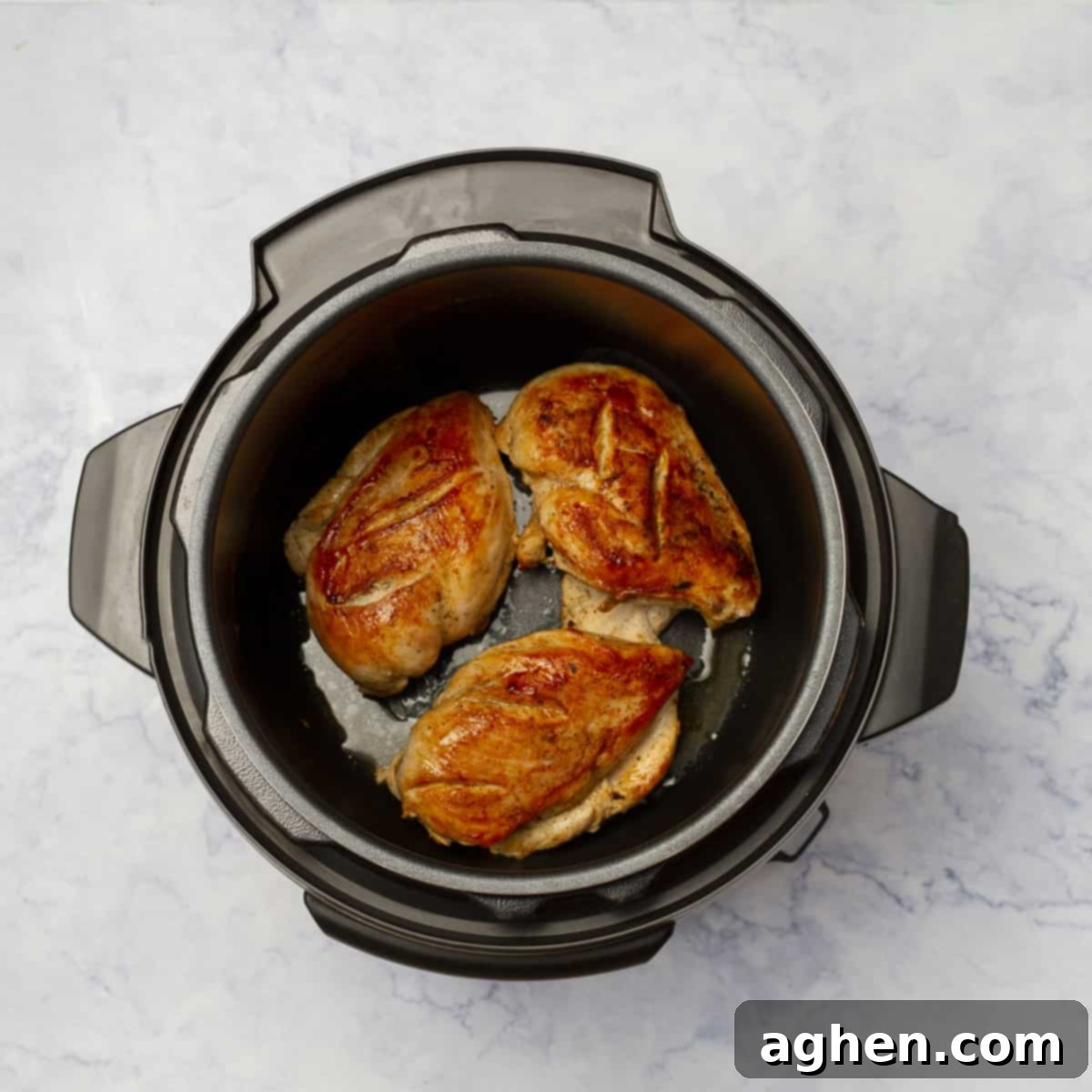 Easy Instant Pot Cuban Arroz Con Pollo 4 Sauté Chicken in instant pot