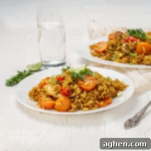 Easy Instant Pot Cuban Arroz Con Pollo 9 Cuban Instant Pot Chicken and Rice served in two plates