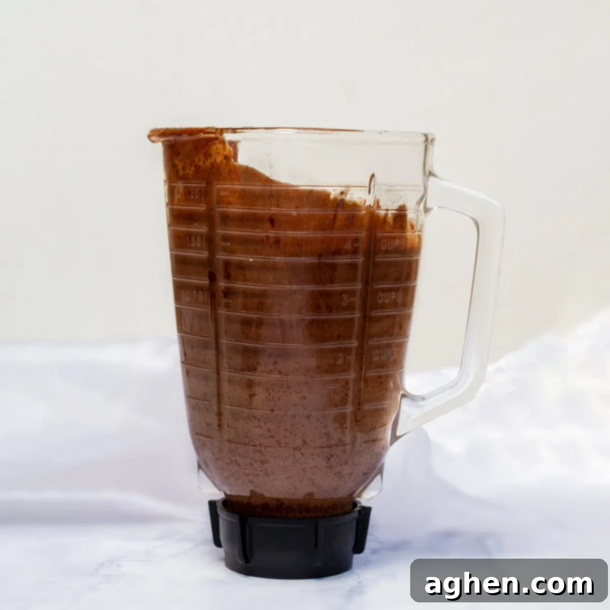 Guilt-Free Black Bean Brownies 5 Smooth Blender Black Bean Brownies paste in blender after blending