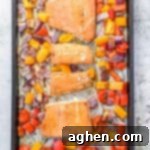 Chili lime salmon and veggies on sheet pan