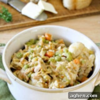 This easy Instant Pot chicken and dumplings recipe is made with canned biscuits and perfect for when you need a bit of comfort food on a busy weeknight.