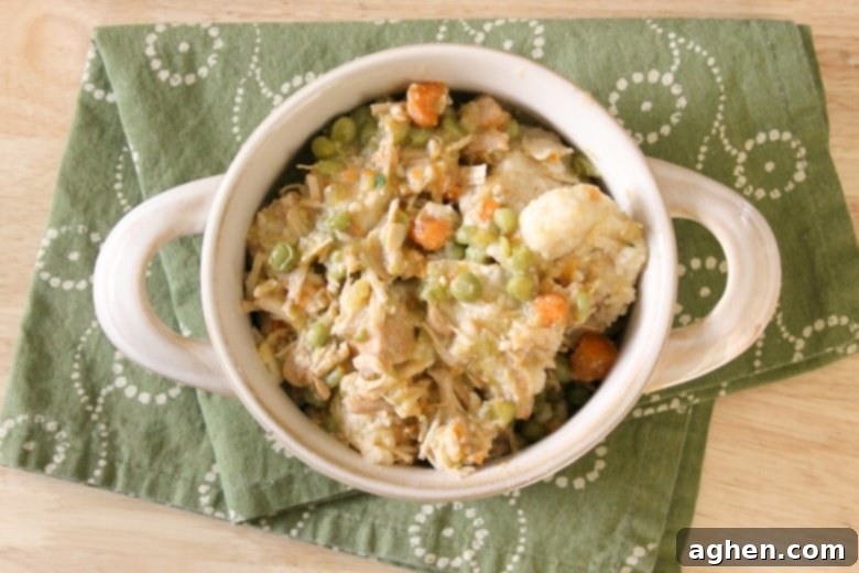 This easy Instant Pot chicken and dumplings recipe is made with canned biscuits and perfect for when you need a bit of comfort food on a busy weeknight.