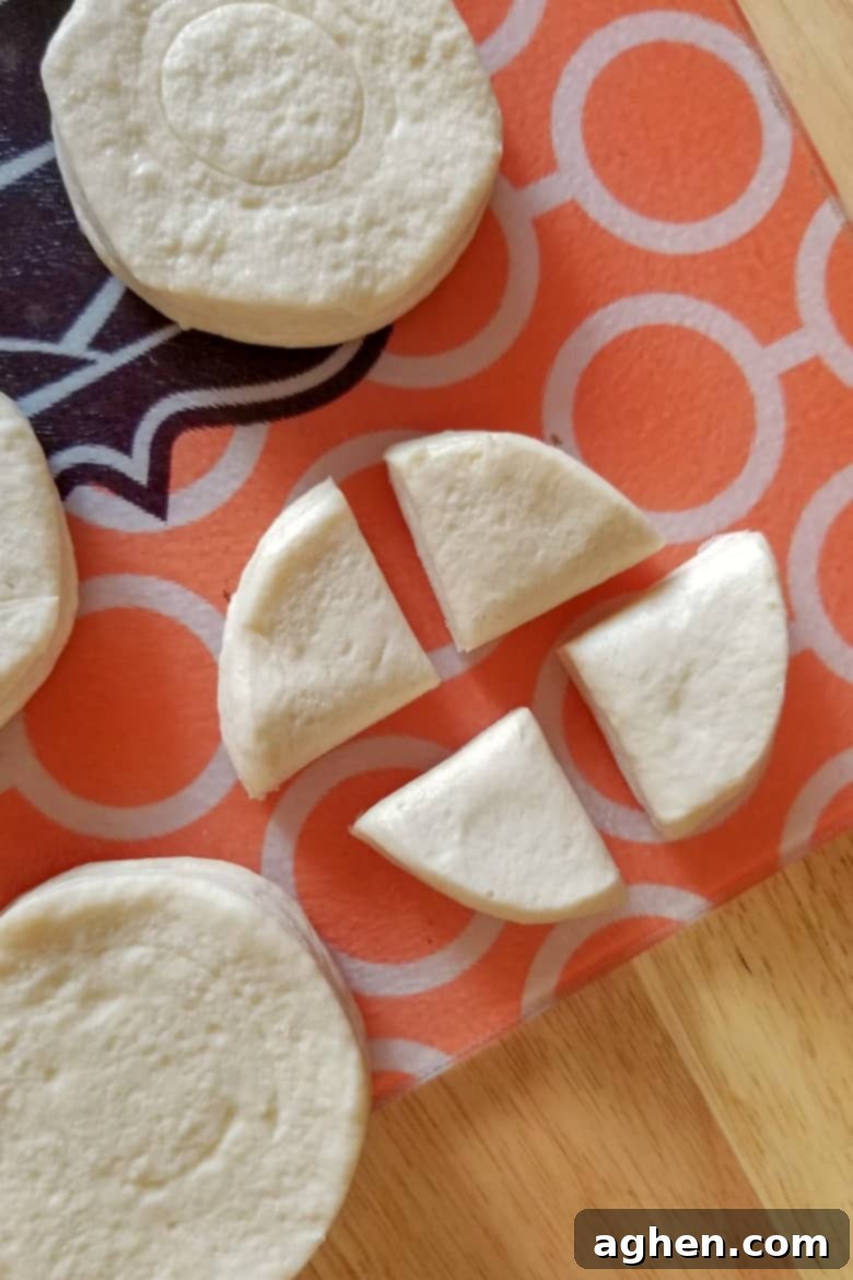cann biscuit cut into quarters
