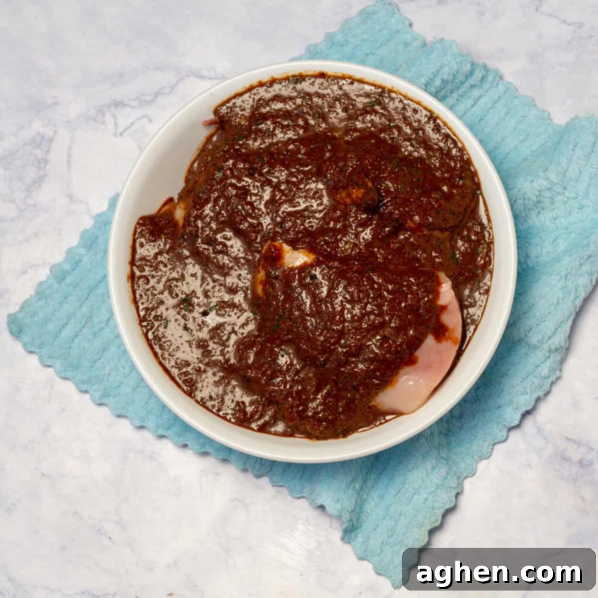 Marinate the Chicken breasts in a bowl with the Jerk sauce