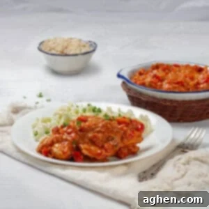 Velvety Chicken Paprikash 10 Chicken Paprikash served with cauliflower rice