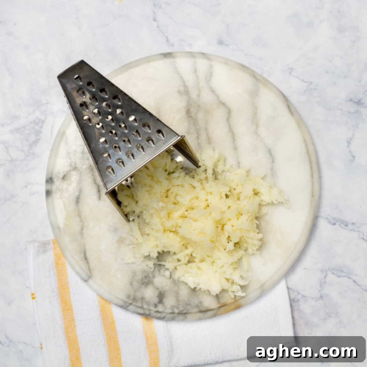 Golden Yucca Delights 5 grate the cooked yuca