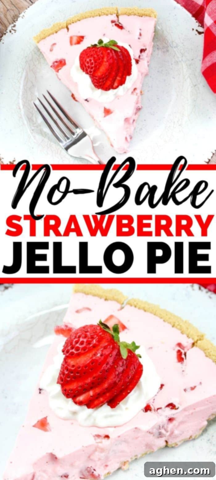Effortless Strawberry Gem Pie 11 No Bake Strawberry Jello Pie Pin.
