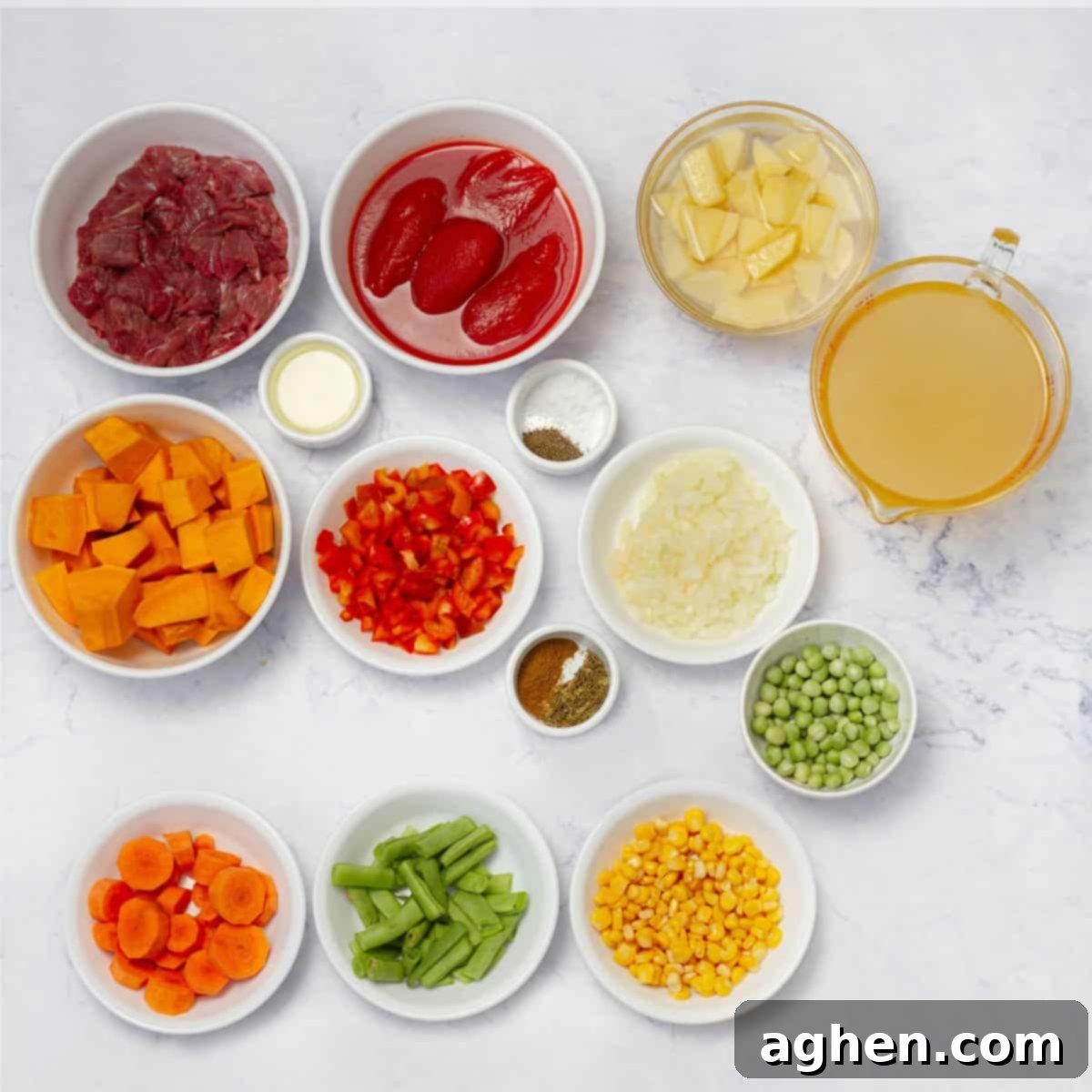 Beef and Vegetable Soup Ingredients