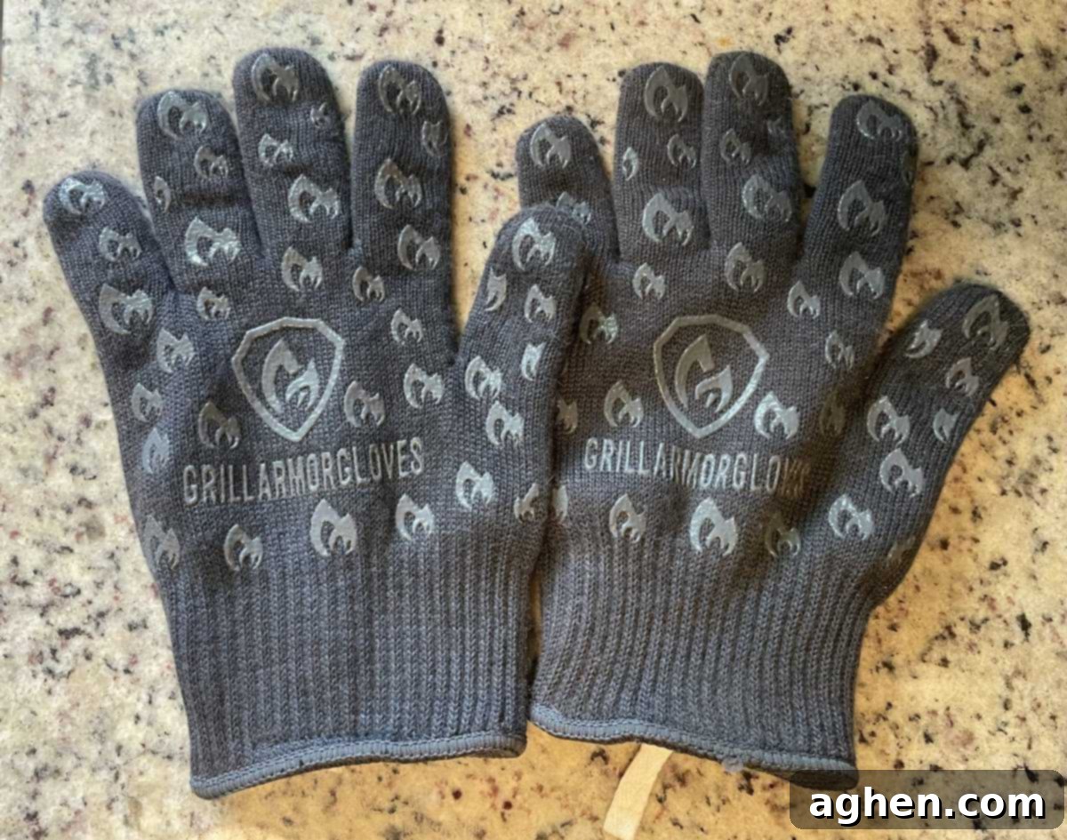 15 Blackstone Griddle Accessories to Elevate Your Outdoor Cooking 4 grill gloves on a counter