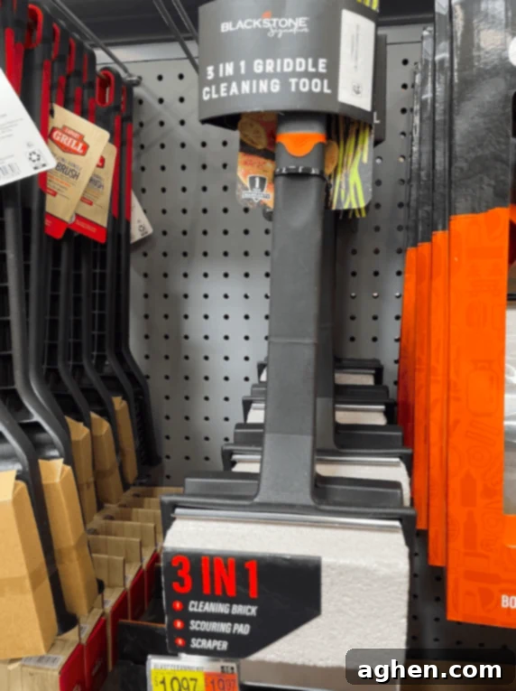 15 Blackstone Griddle Accessories to Elevate Your Outdoor Cooking 5 griddle cleaning tool on display